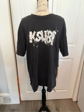 Ksubi Black Torn Tee with Comic S